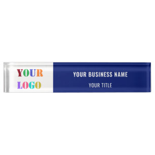 Porte-nom Pour Bureau Nom du logo personnalisé Titre Nom du bureau Plaqu