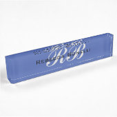 Porte-nom Pour Bureau Nom du monogramme professionnel Initiales Simple S