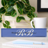 Porte-nom Pour Bureau Nom du monogramme professionnel Initiales Simple S