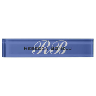 Porte-nom Pour Bureau Nom du monogramme professionnel Initiales Simple S