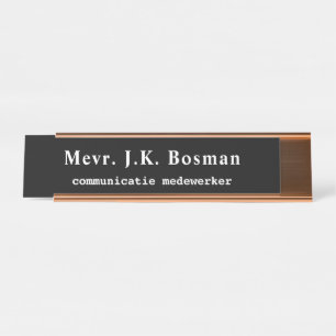 Porte-nom Pour Bureau Nom et titre du bureau
