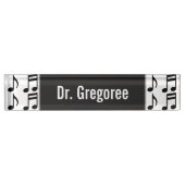 Porte-nom Pour Bureau Nom fait sur commande + Grille de plaque (Devant)