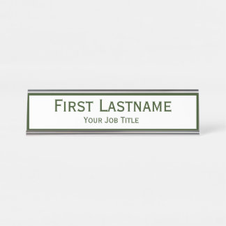 Porte-nom Pour Bureau Nom fait sur commande vert de Forrest de chasseur