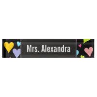 Nom personnalisé + Motif Coeurs amusants, amoureux