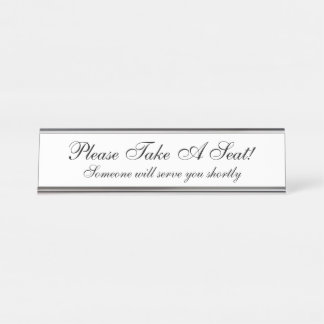 Porte-nom Pour Bureau Nostalgique "Prenez donc un siège !"