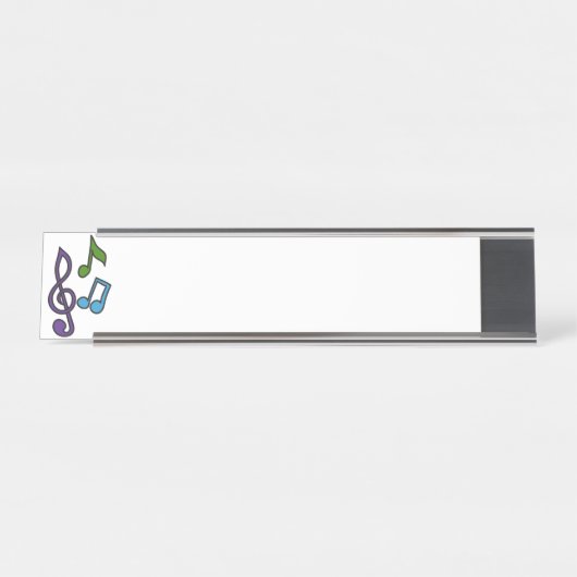 Porte-nom Pour Bureau Notes de musique (Devant)