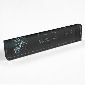 Porte-nom Pour Bureau Notes de saxophone et de musique