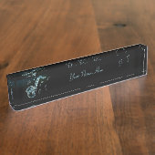 Porte-nom Pour Bureau Notes de saxophone et de musique (Taille)