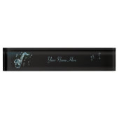Porte-nom Pour Bureau Notes de saxophone et de musique (Devant)