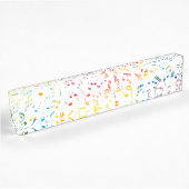 Porte-nom Pour Bureau Notes musicales 4