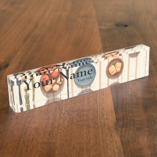 Porte-nom Pour Bureau nourriture (Taille)