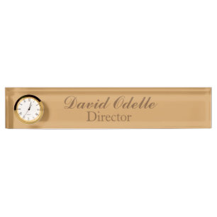 Porte-nom Pour Bureau Numéro du bureau d'horloge personnalisé