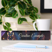 Porte-nom Pour Bureau Nyx – Gardien du Clair de Lune.