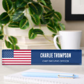 Porte-nom Pour Bureau Office américain du drapeau