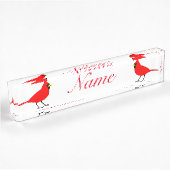Porte-nom Pour Bureau Oiseau cardinal rouge Thunder_Cove