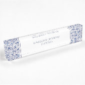 Porte-nom Pour Bureau Oiseau de bleu de Delft