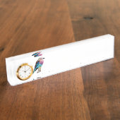 Porte-nom Pour Bureau Oiseau lilas de rouleau de Breasted (Taille)