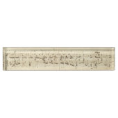 Porte-nom Pour Bureau Old Music Notes (Devant)