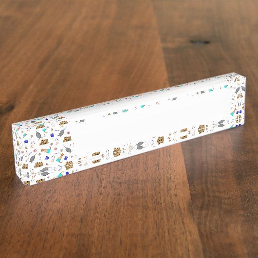 Porte-nom Pour Bureau Oliver personnalisé La plage d'été Otter (Taille)