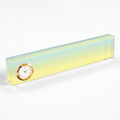 Porte-nom Pour Bureau Ombre bleu et jaune