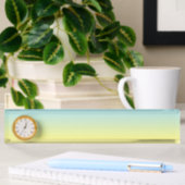 Porte-nom Pour Bureau Ombre bleu et jaune