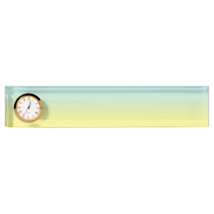 Porte-nom Pour Bureau Ombre bleu et jaune