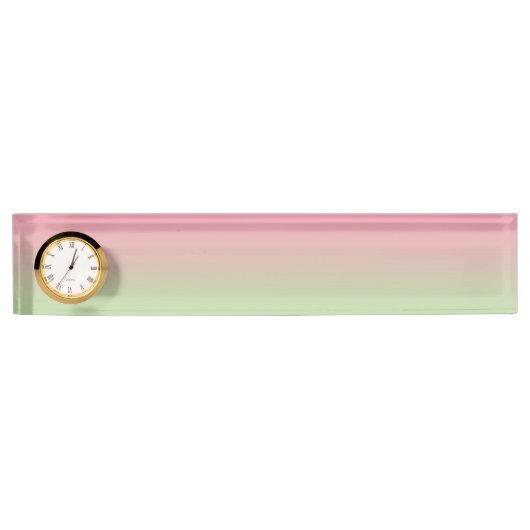 Porte-nom Pour Bureau Ombre rose et vert (Devant)