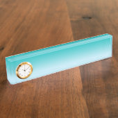 Porte-nom Pour Bureau Ombre turquoise (Taille)