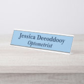 Porte-nom Pour Bureau Optometrist Blue (Devant)