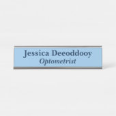 Porte-nom Pour Bureau Optometrist Blue (Devant)