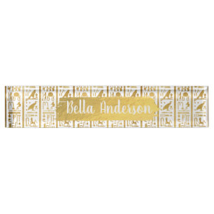 Porte-nom Pour Bureau Or et Blanc Égyptien Égypte Glam Moderne Chic