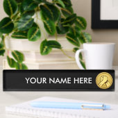 Porte-nom Pour Bureau Or pauvre