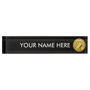 Porte-nom Pour Bureau Or pauvre