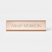 Porte-nom Pour Bureau Or rose de Faux (Devant)