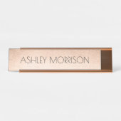 Porte-nom Pour Bureau Or rose de Faux (Devant)