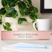 Porte-nom Pour Bureau Or Rose simple et élégant