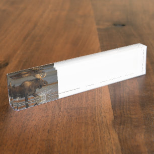 Porte-nom Pour Bureau Orignaux de Taureau