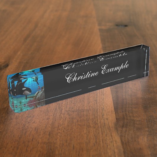 Porte-nom Pour Bureau Orques drôles (Taille)