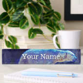 Porte-nom Pour Bureau Ours blanc stylisé