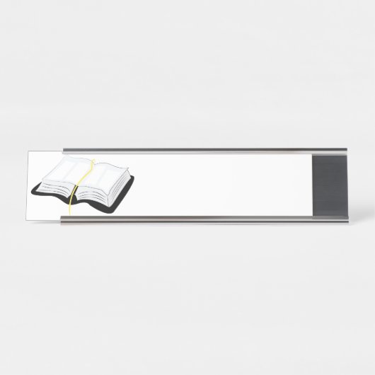 Porte-nom Pour Bureau Ouvrez la bible (Devant)