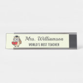 Porte-nom Pour Bureau Owl Du Bureau De Nom Personnalisé Professeur Bibli (Devant)
