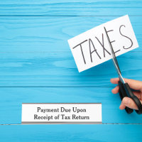 Paiement dû sur la déclaration de taxe de réceptio