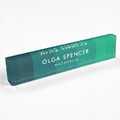 Porte-nom Pour Bureau Palette rayures vertes