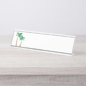 Porte-nom Pour Bureau Palmiers (Devant)