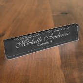 Porte-nom Pour Bureau Panneau de configuration du consultant de script g (Taille)