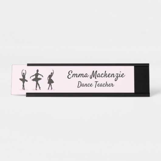 Porte-nom Pour Bureau Panneau de nom de bureau de danseur de ballet (Devant)