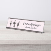 Porte-nom Pour Bureau Panneau de nom de bureau de danseur de ballet (Devant)