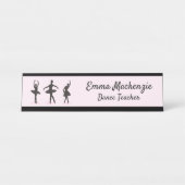 Porte-nom Pour Bureau Panneau de nom de bureau de danseur de ballet (Devant)