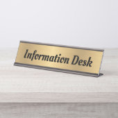 Porte-nom Pour Bureau Panneau de nom de comptoir d'information (Devant)