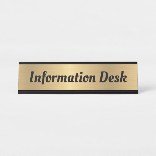 Porte-nom Pour Bureau Panneau de nom de comptoir d'information (Devant)